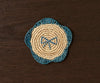 Handwoven Raffia Fringe Coaster by Payton James – Bohemian Candle Mat, Rustic Table Decor, Natural Raffia Palm - Liza Pruitt