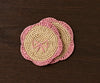 Handwoven Raffia Fringe Coaster by Payton James – Bohemian Candle Mat, Rustic Table Decor, Natural Raffia Palm - Liza Pruitt
