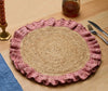 Handwoven Raffia Ruffle Placemat – Boho Chic Table Décor – Summer Table Accent - Liza Pruitt