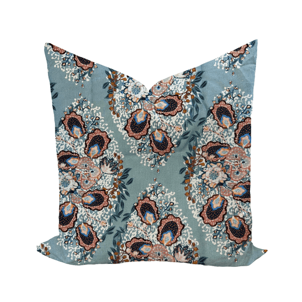 Heather in Colonial Blue by Ferrick Mason Pillow Cover - Liza Pruitt