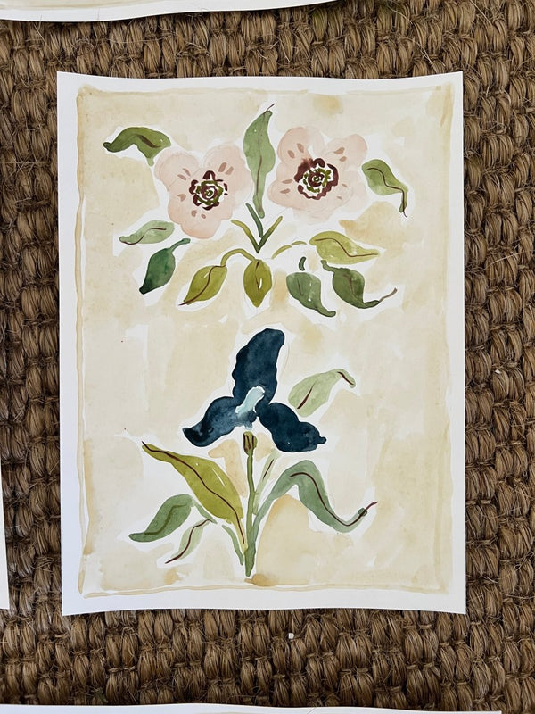 Heirloom Blooms | 12" h x 9" w | Original - Liza Pruitt