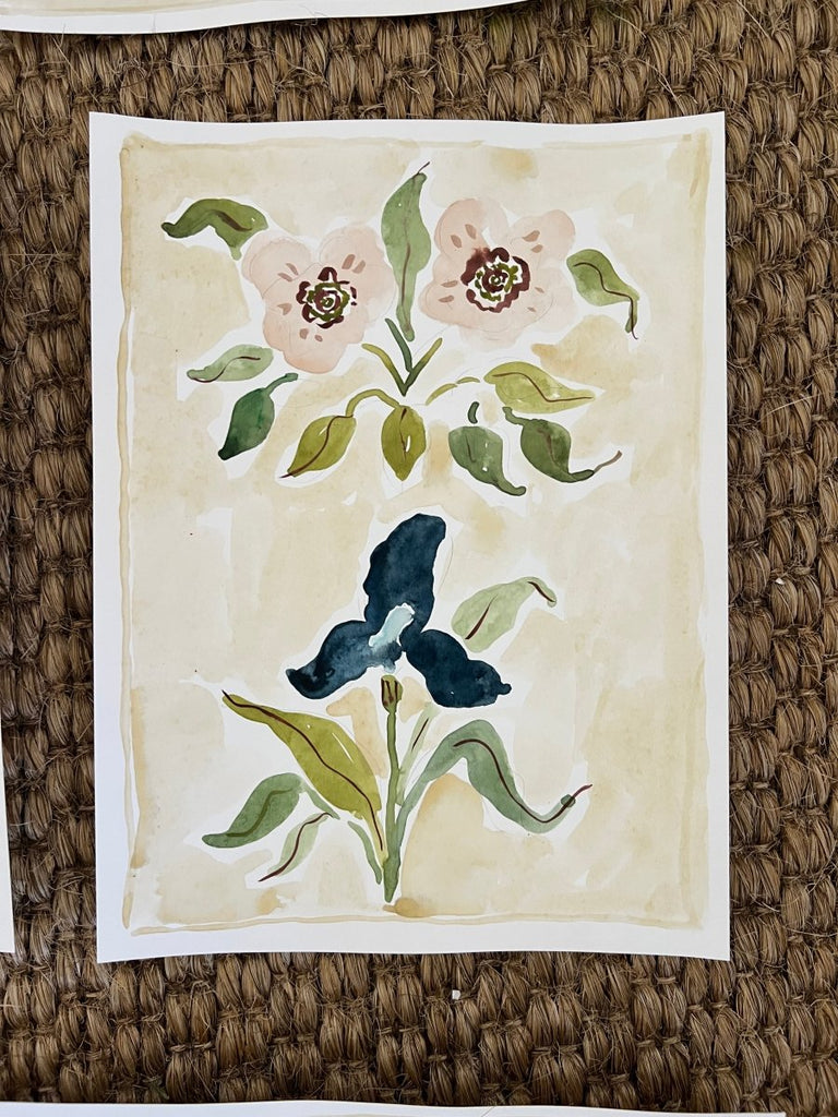 Heirloom Blooms | 12" h x 9" w | Original - Liza Pruitt