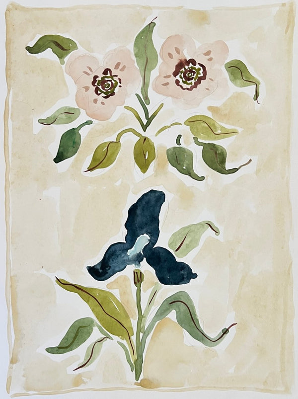 Heirloom Blooms | 12" h x 9" w | Original - Liza Pruitt