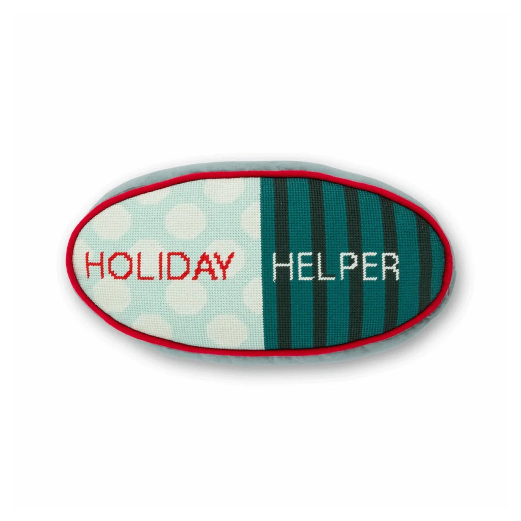 Holiday Helper Needlepoint Pillow - Liza Pruitt
