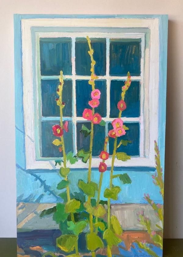 Hollyhocks | 36" h x 21.5" w - Liza Pruitt