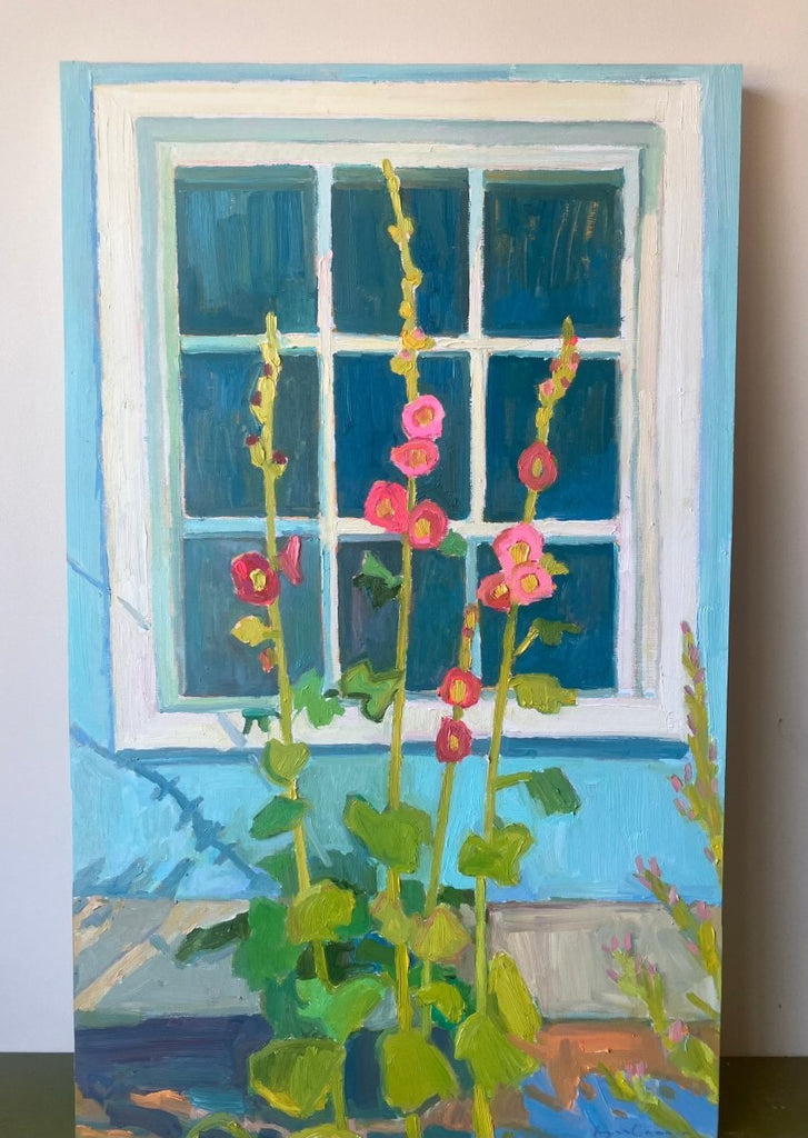 Hollyhocks | 36" h x 21.5" w - Liza Pruitt