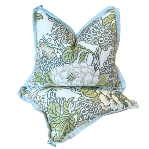 Honshu in Robin's Egg by Thibaut Pillow Cover - Liza Pruitt
