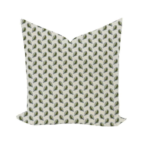 Hunter Pillow Cover in Olive and Admiral - Liza Pruitt