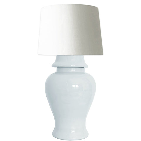Hydrangea Light Blue Ginger Jar Lamp - Liza Pruitt