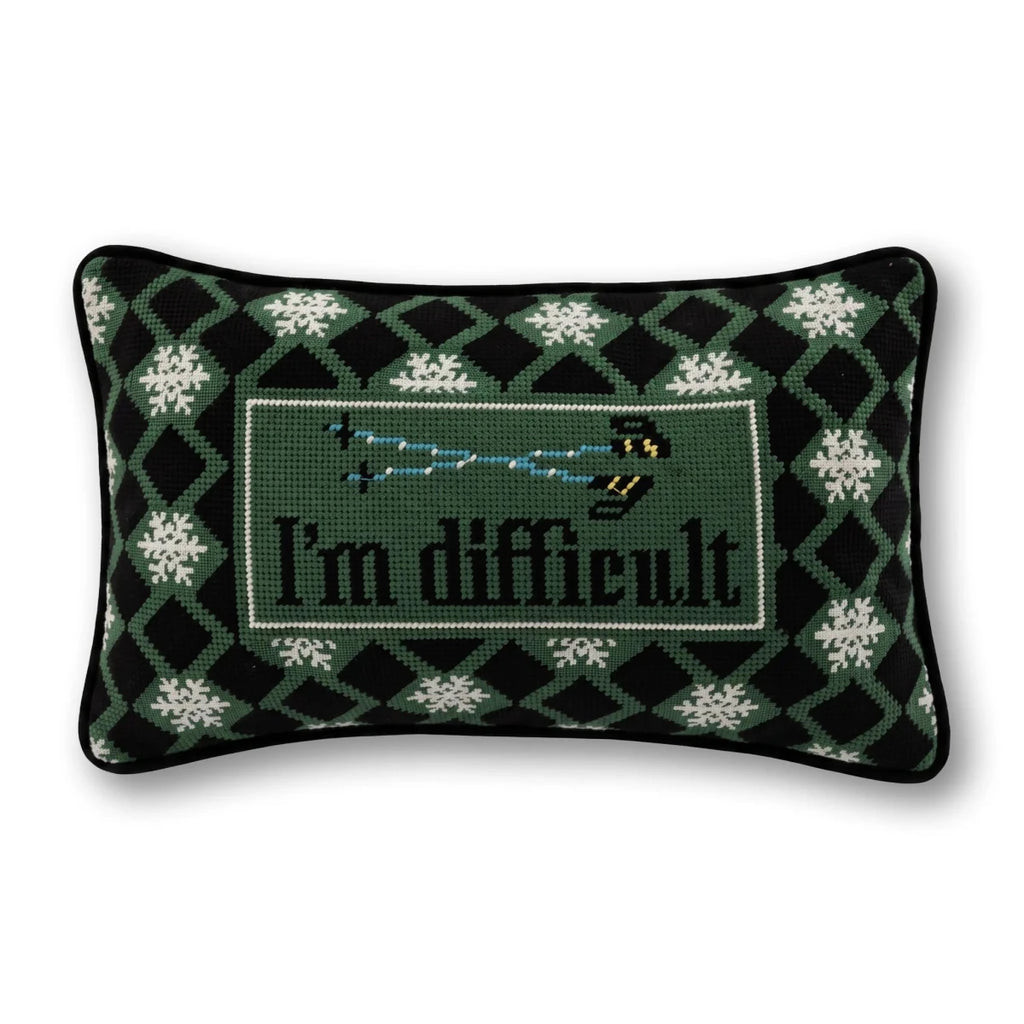 I'm Difficult Needlepoint Pillow - Liza Pruitt