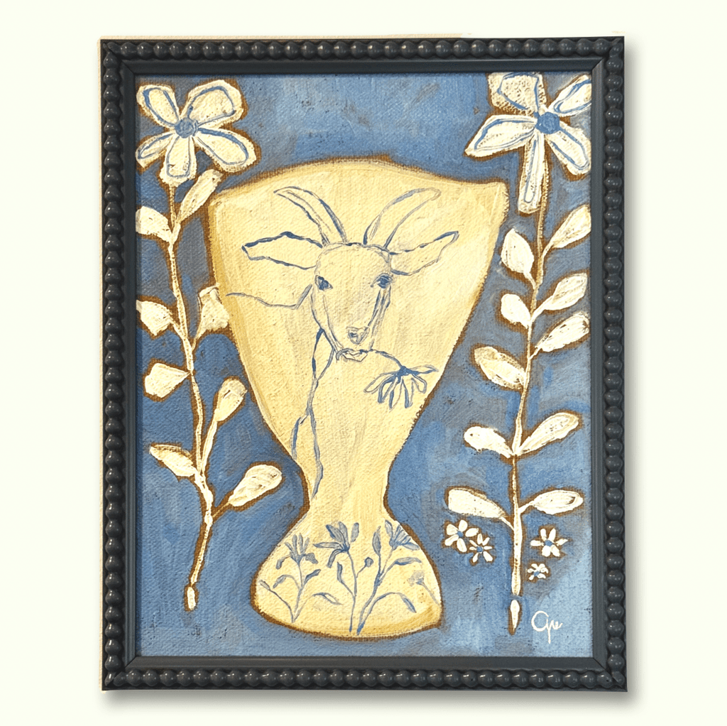 It’s a Goat | 14" h x 11" w | Framed - Liza Pruitt