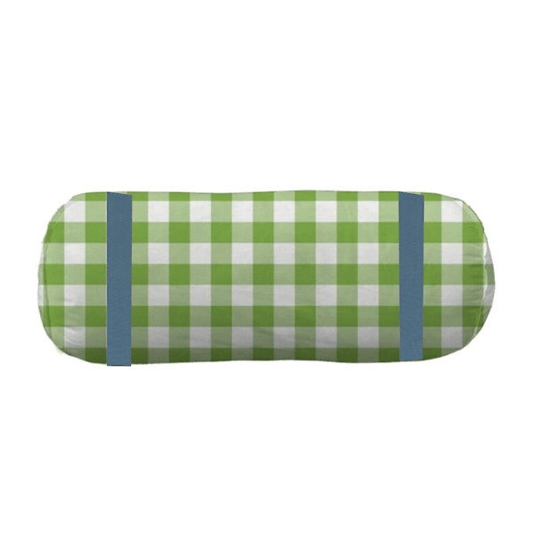 Iva Check in Moss with Tape Bolster - Wheaton Whaley Home Exclusive - Liza Pruitt