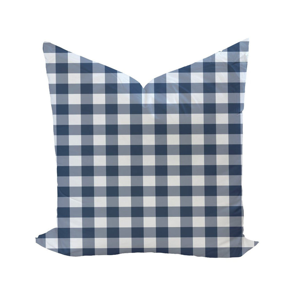 Iva Check Pillow Cover in Admiral - Liza Pruitt