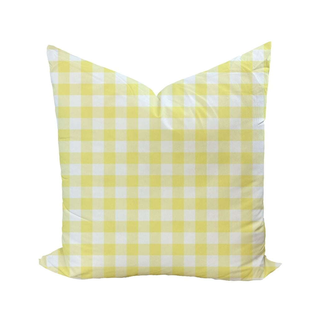 Iva Check Pillow Cover in Daffodil - Liza Pruitt