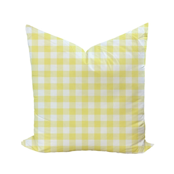Iva Check Pillow Cover in Daffodil - Liza Pruitt