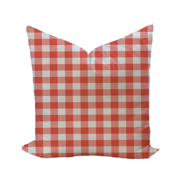 Iva Check Pillow Cover in Ferrari - Liza Pruitt