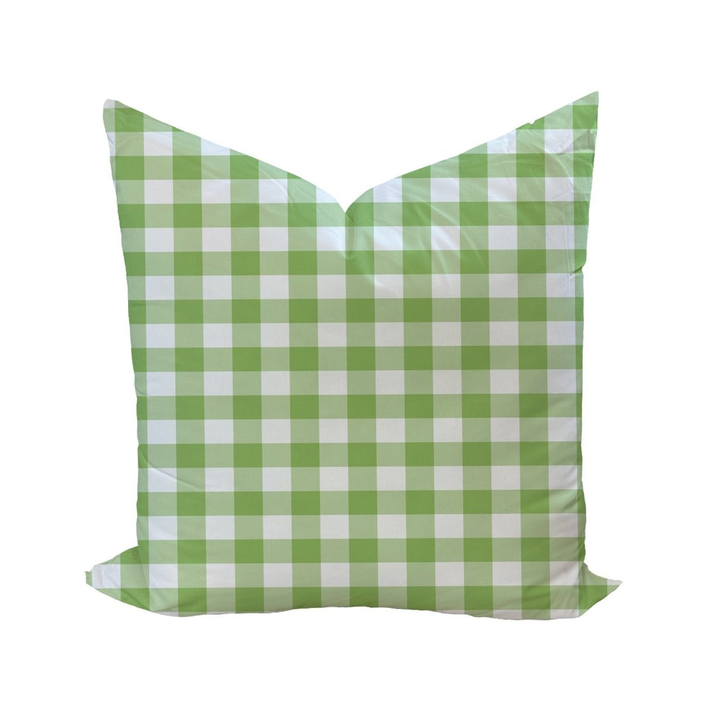Iva Check Pillow Cover in Moss - Liza Pruitt