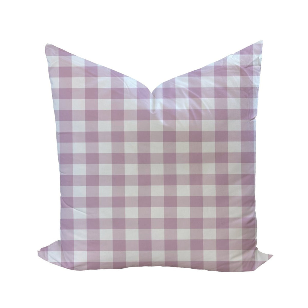 Iva Check Pillow Cover in Orchid - Liza Pruitt