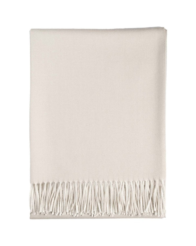Ivory 100% Baby Alpaca Throw Blanket - Porcelain - Liza Pruitt