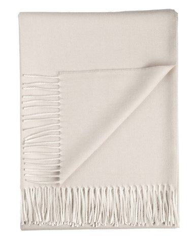 Ivory 100% Baby Alpaca Throw Blanket - Porcelain - Liza Pruitt