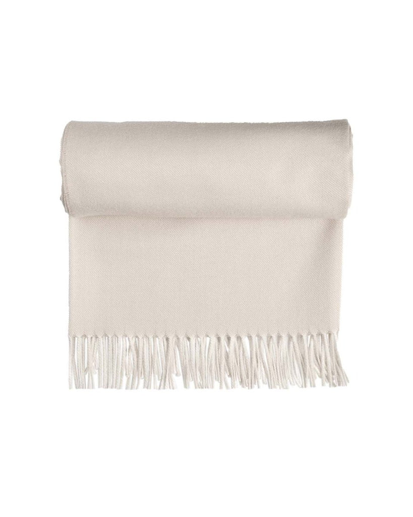 Ivory 100% Baby Alpaca Throw Blanket - Porcelain - Liza Pruitt