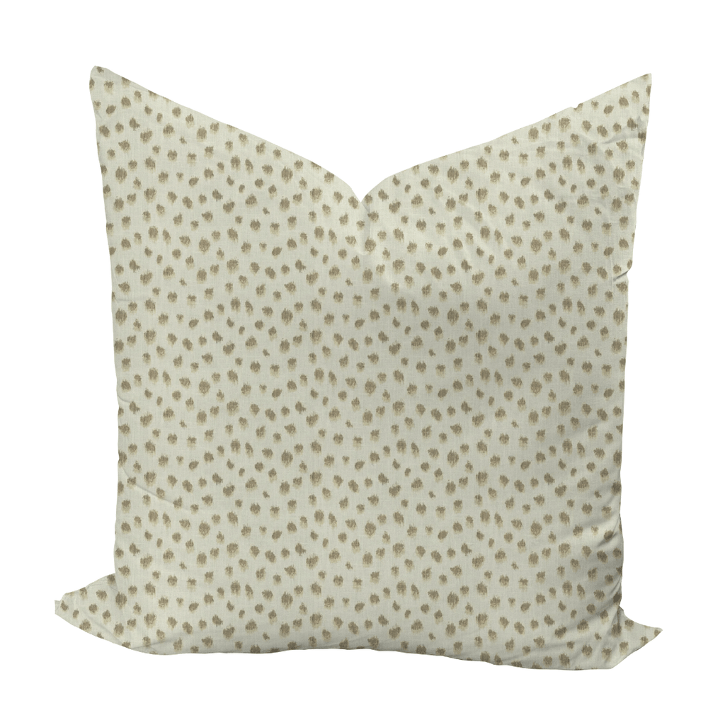 Jungle Ikat in Sandy Beige Pillow Cover - Liza Pruitt