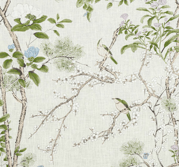 Katsura in Cream & Lavender by Thibaut Pillow Cover - Liza Pruitt