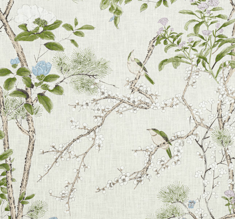 Katsura in Cream & Lavender by Thibaut Pillow Cover - Liza Pruitt