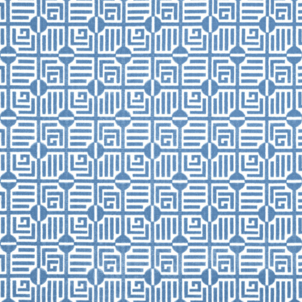 Labyrinth Velvet in Blue by Thibaut - Liza Pruitt