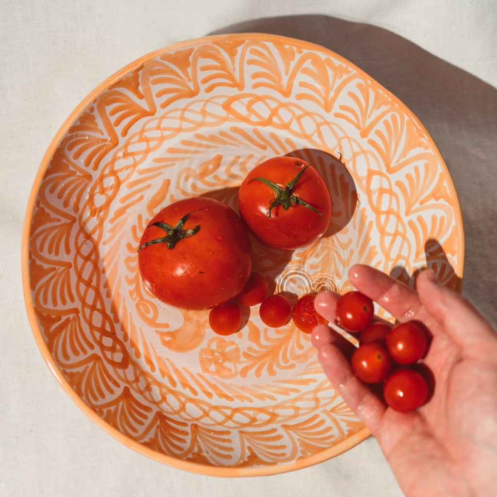Large bowl with hand painted designs - Liza Pruitt