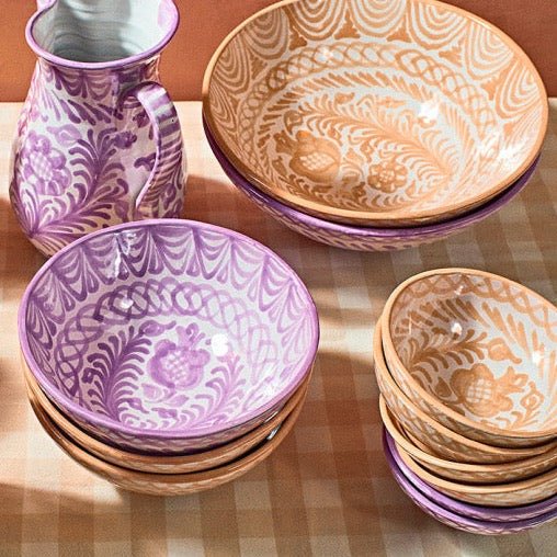 Large bowl with hand painted designs - Liza Pruitt