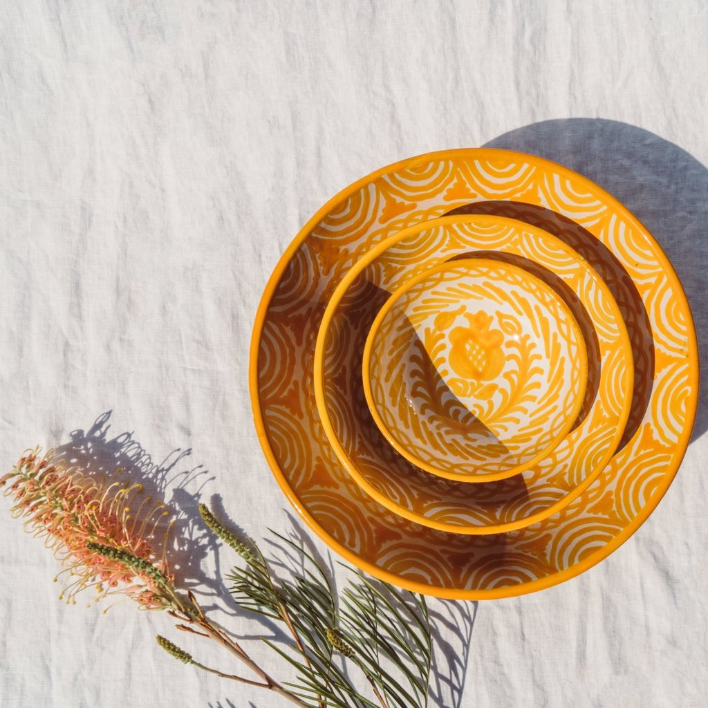 Large bowl with hand painted designs - Liza Pruitt