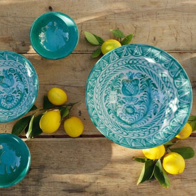 Large bowl with hand painted designs - Liza Pruitt