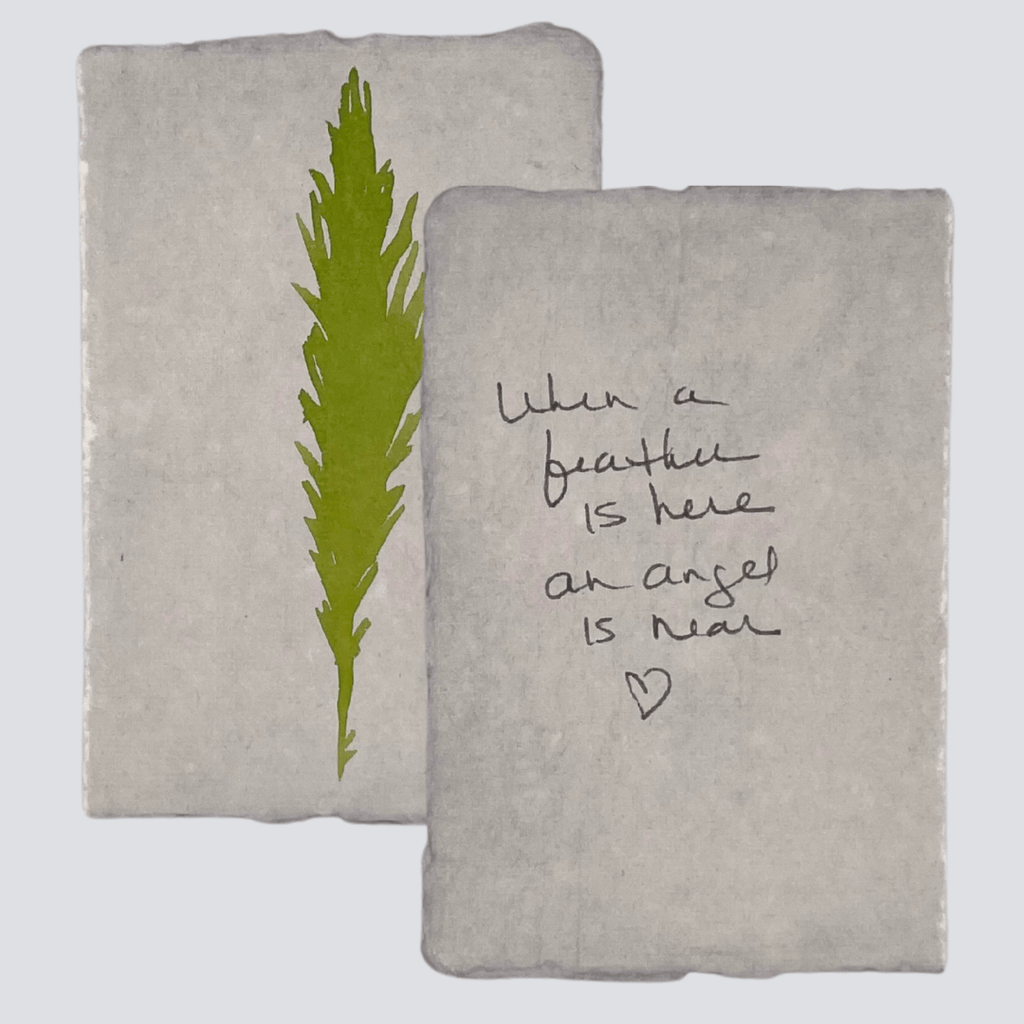 Large Chartreuse Angel Feather - Liza Pruitt