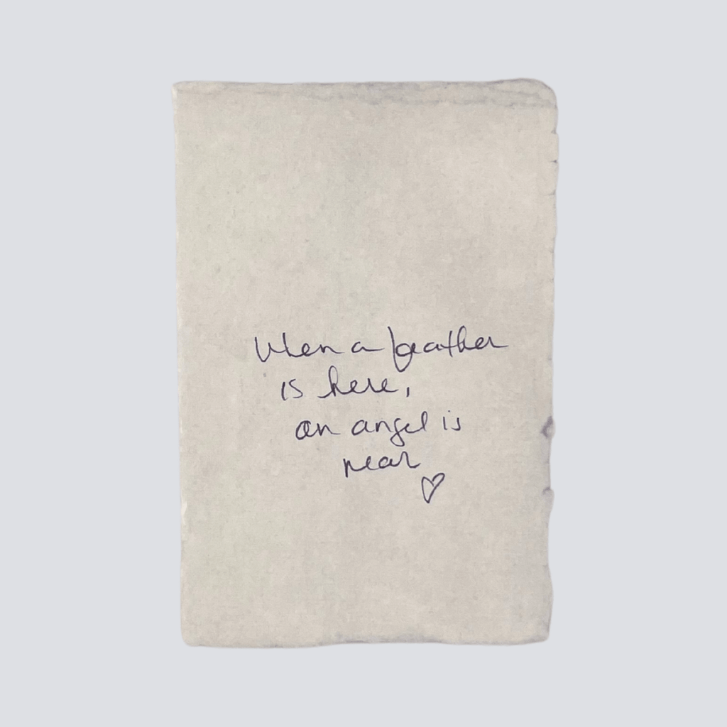 Large Dark Cyan Angel Feather - Liza Pruitt