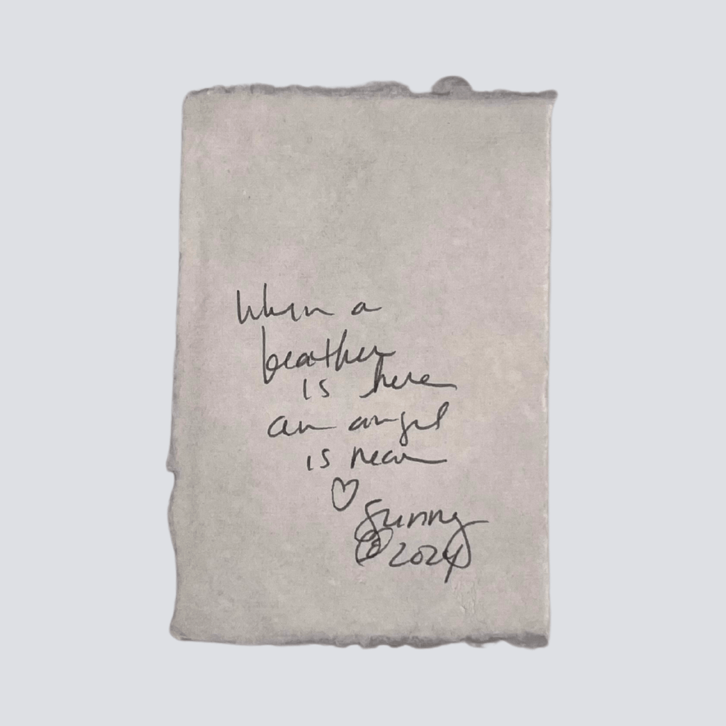 Large Moss Green Angel Feather - Liza Pruitt