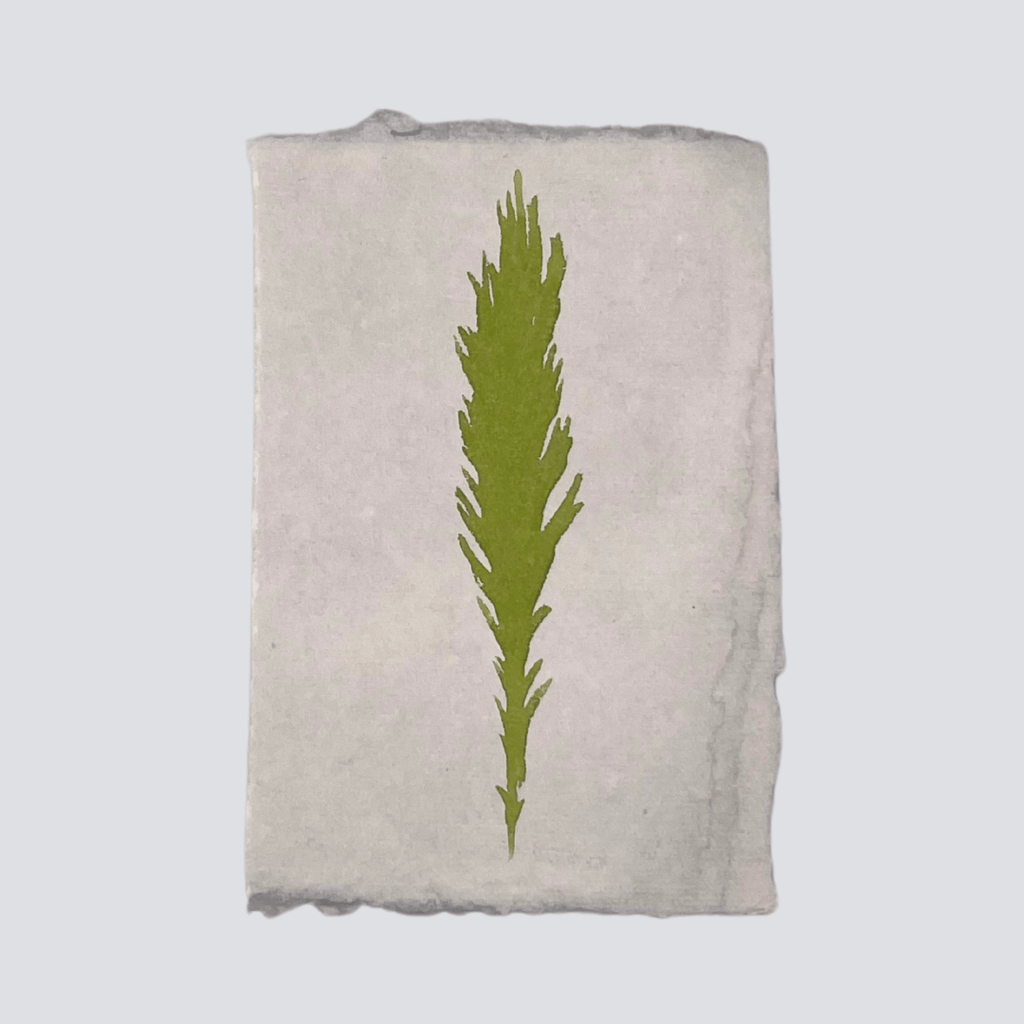 Large Moss Green Angel Feather - Liza Pruitt