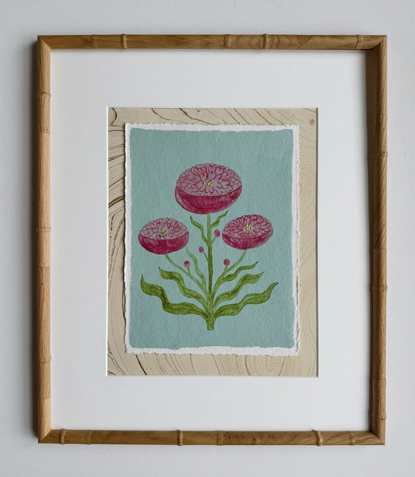 Large Pink Peony | 21" h x 18" w | Framed - Liza Pruitt