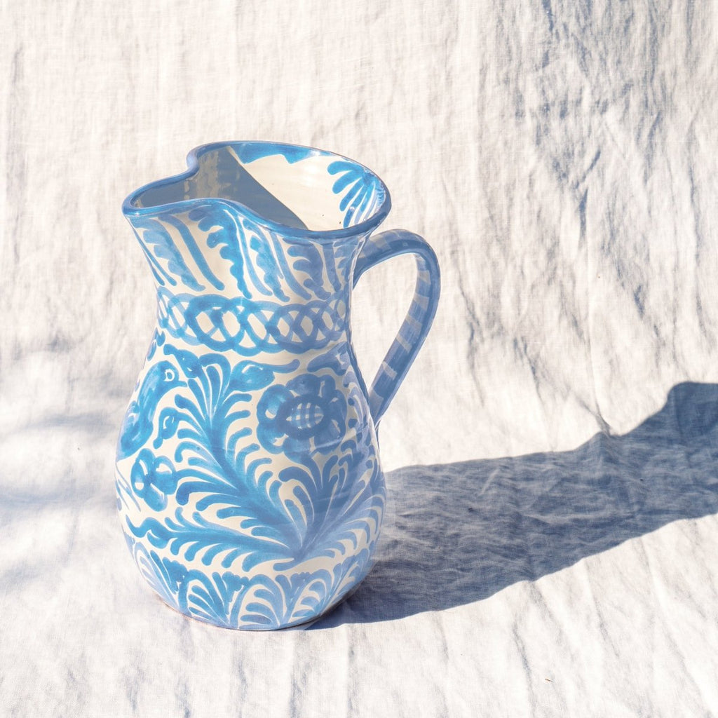 Large pitcher with hand painted designs - Liza Pruitt
