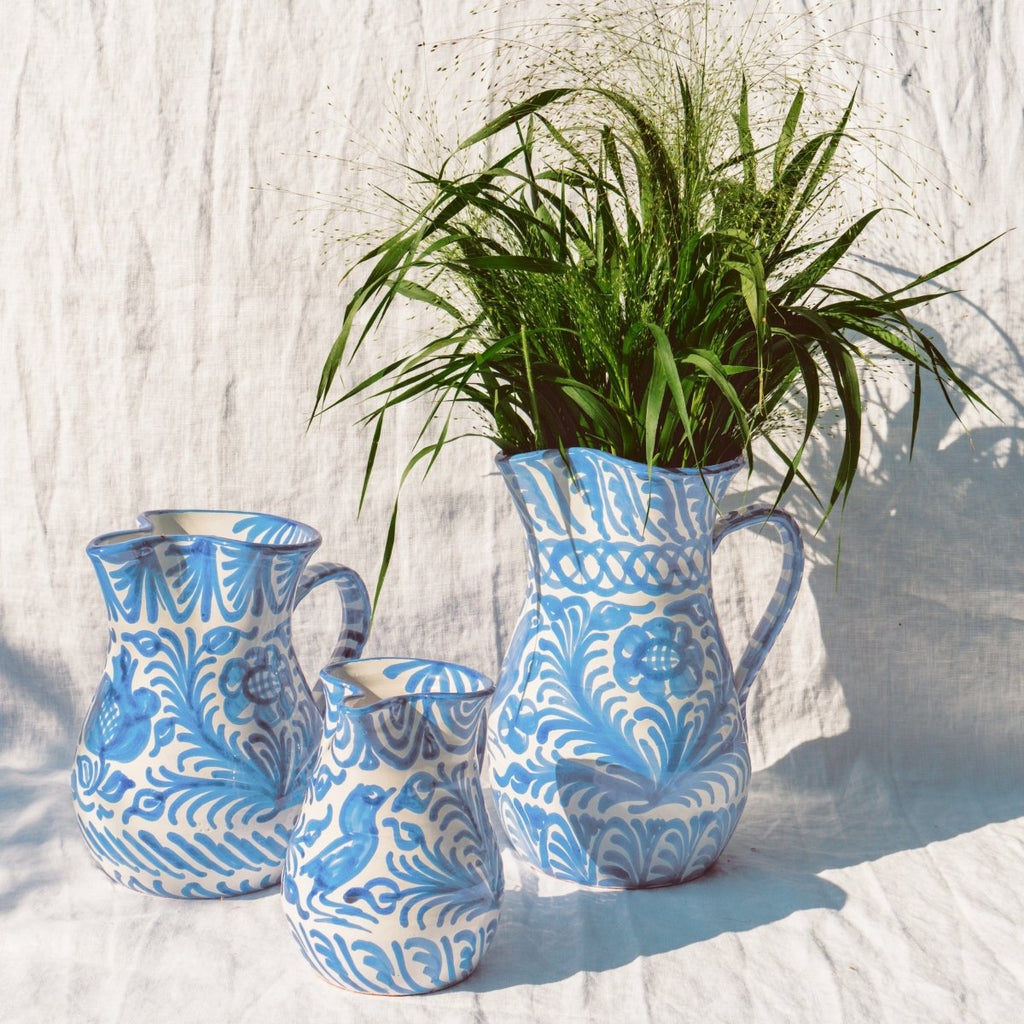 Large pitcher with hand painted designs - Liza Pruitt