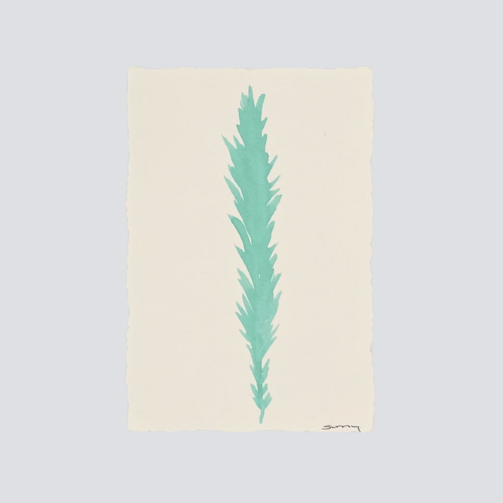 Large Turquoise Angel Feather - Liza Pruitt