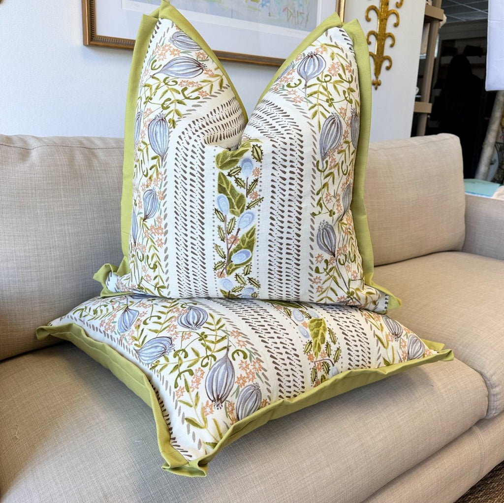 Lawrence in Periwinkle/Brown by Ferrick Mason Pillow Cover - Liza Pruitt