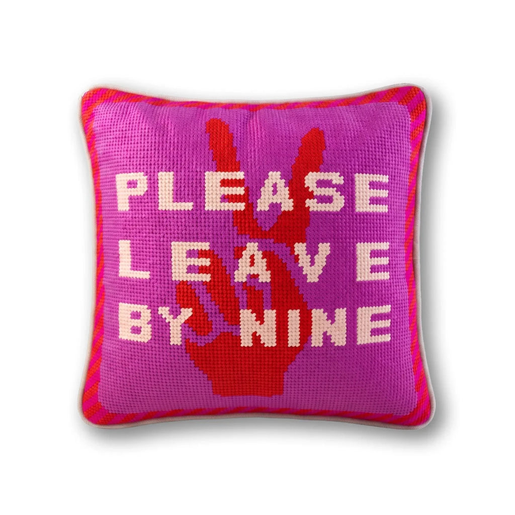 Leave by Nine Needlepoint Pillow - Liza Pruitt