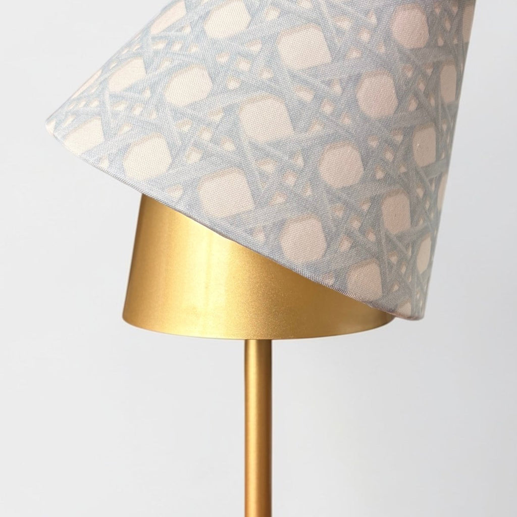 LED Lamp Shade Cover | Blue Rattan - Liza Pruitt