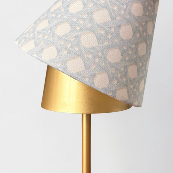 LED Lamp Shade Cover | Blue Rattan - Liza Pruitt