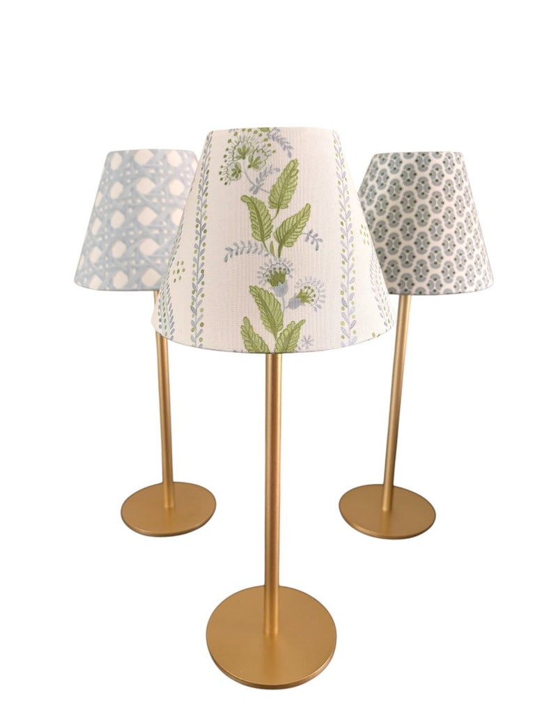 LED Lamp Shade Cover | Blue Rattan - Liza Pruitt