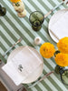 Lido Stripe Cotton Table Runner in Oliva - Liza Pruitt