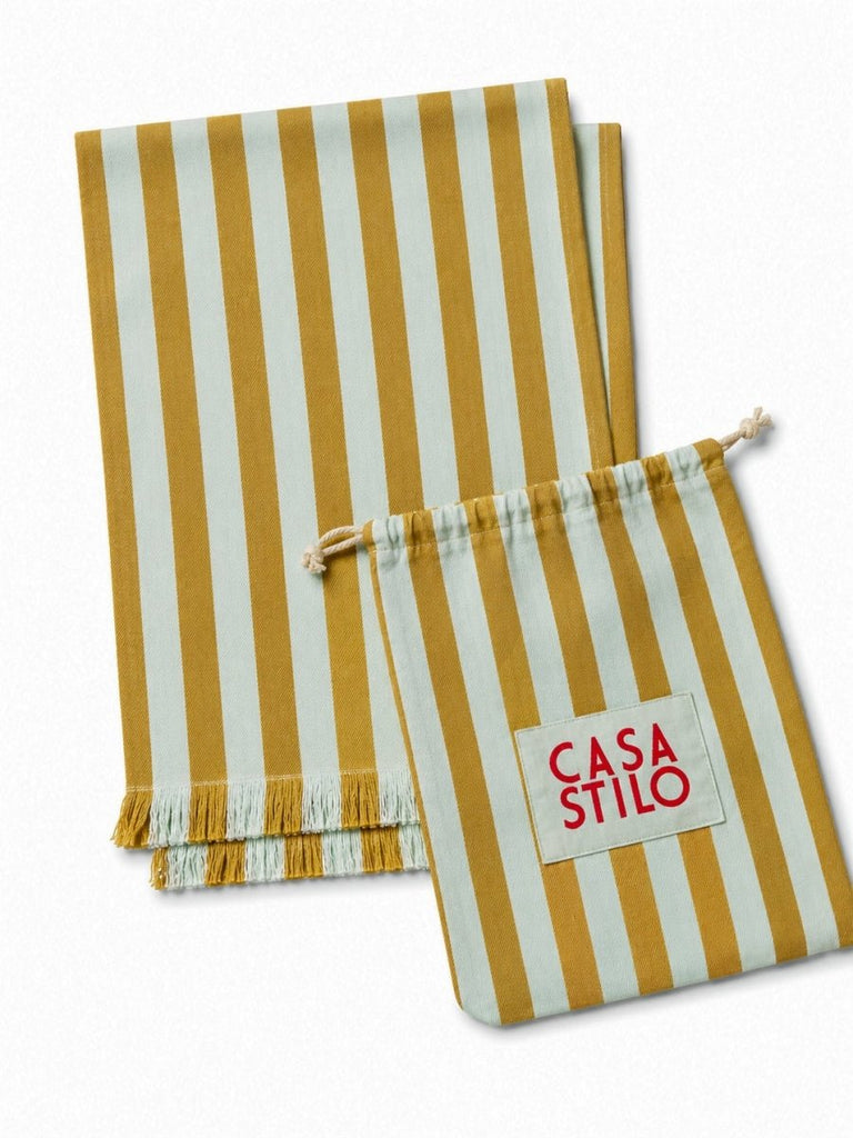 Lido Stripe Table Runner in Sole - Liza Pruitt
