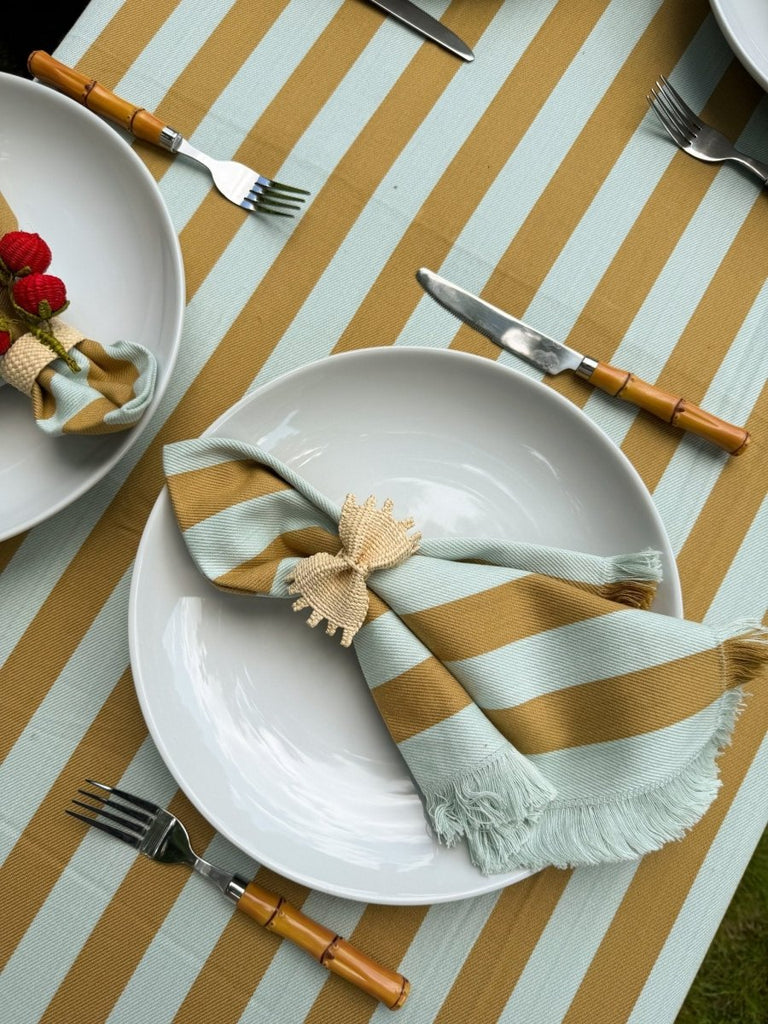 Lido Stripe Table Runner in Sole - Liza Pruitt