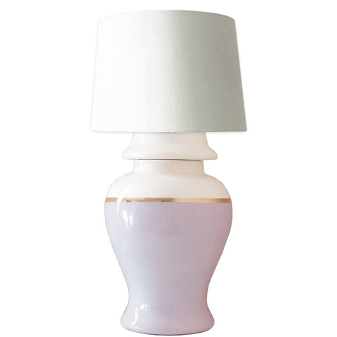 Light Lavender Color Block Ginger Jar Lamp - Liza Pruitt